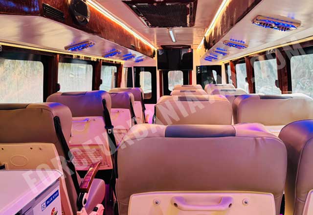 eicher luxury coach with toilet washroom hire delhi